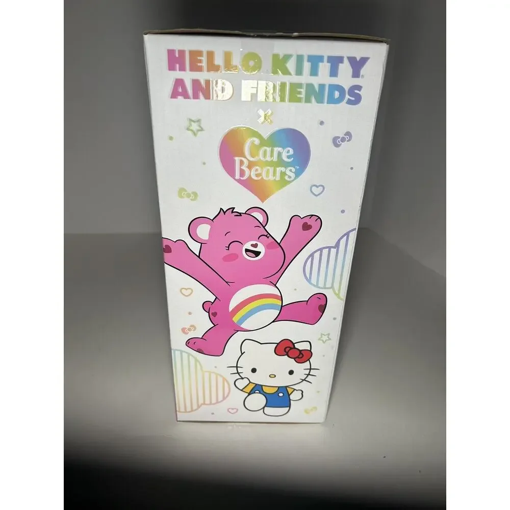 Hello Kitty Loves Cheer Bear 10" Collectible Care Bears Plush 2-Pack - Soft - Picture 6 of 6